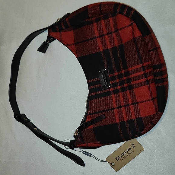 BearPaw Handbags - Bearpaw red multi pocket crescent hobo bag